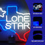 Letrero neón Lone Star regulable para dormitorio y bar