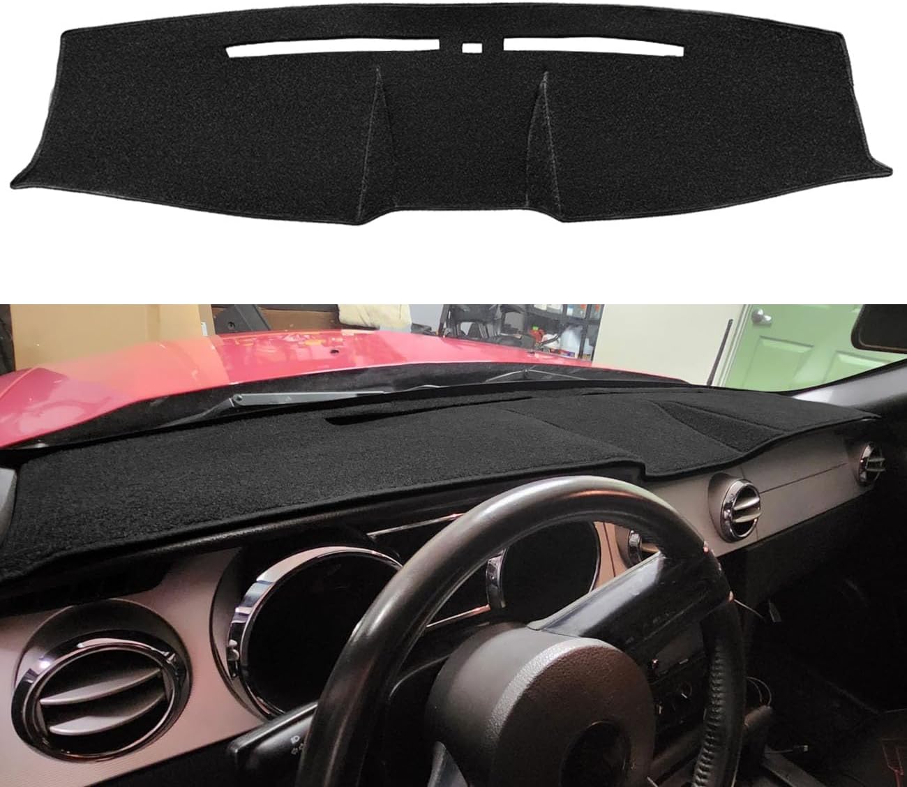 Tapete personalizado salpicadero Ford Mustang negro