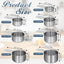 Tazas medidoras acero inox apilables para hornear