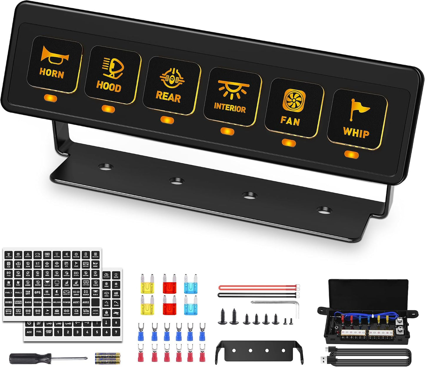 Panel interruptor inalámbrico 6 bandas 12V 80A