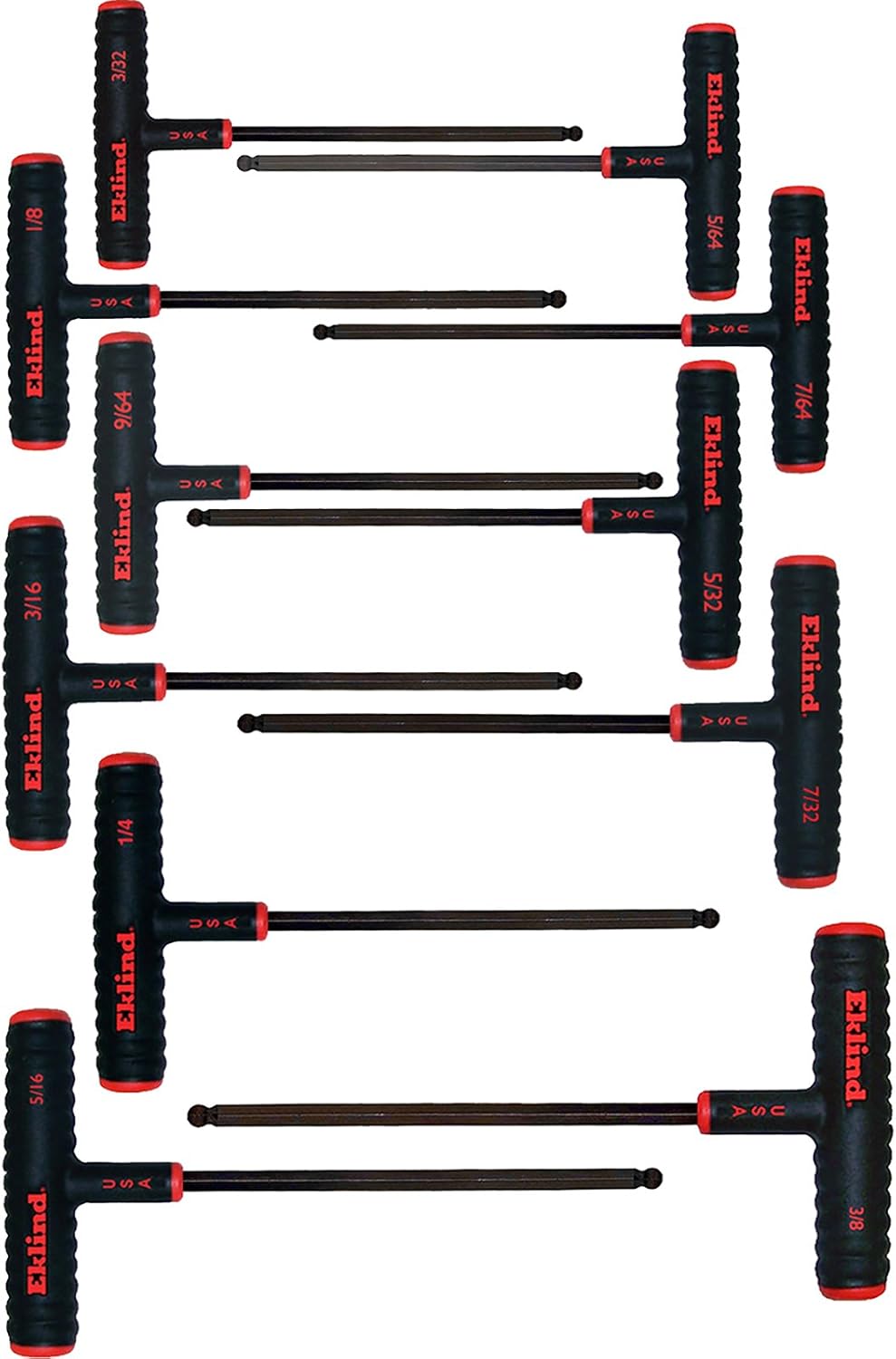 Set 11 Pzas Llave Allen SAE 5/64-3/8 9pulg