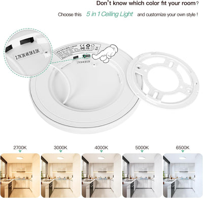 Lámpara techo LED empotrado 7pulg 12W