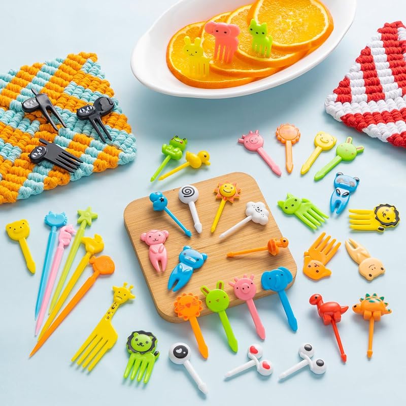 78 Palillos Plástico para Animales Almuerzo Fiesta
