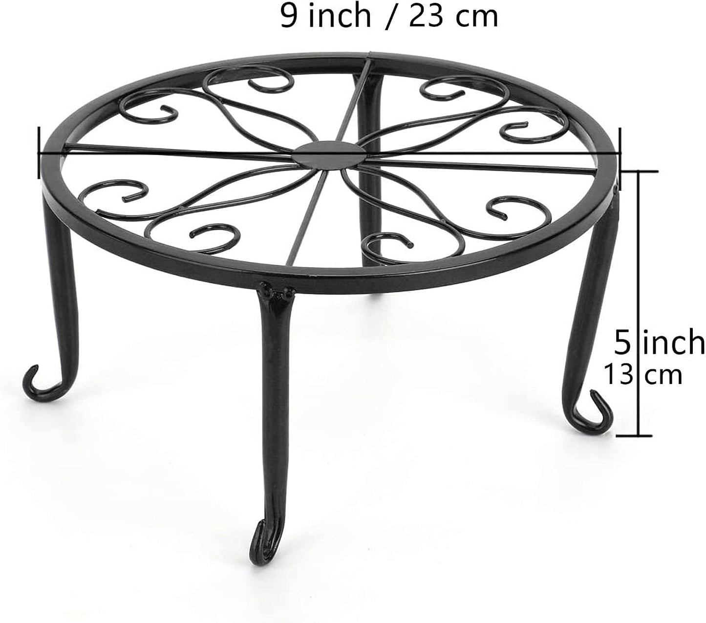 4 Soportes Hierro Resistente para Macetas Prueba Oxido