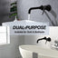 Grifo baño pared una manija giratorio 360 negro mate