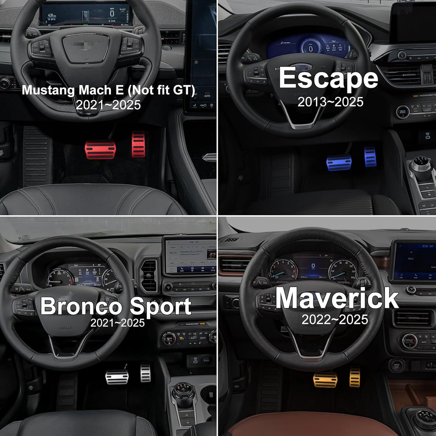 2 Pzas Cubiertas Pedales Coche Comp Ford