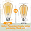 12 Pack Bombillas LED Edison ST64 7W 2700K E26 Regulables
