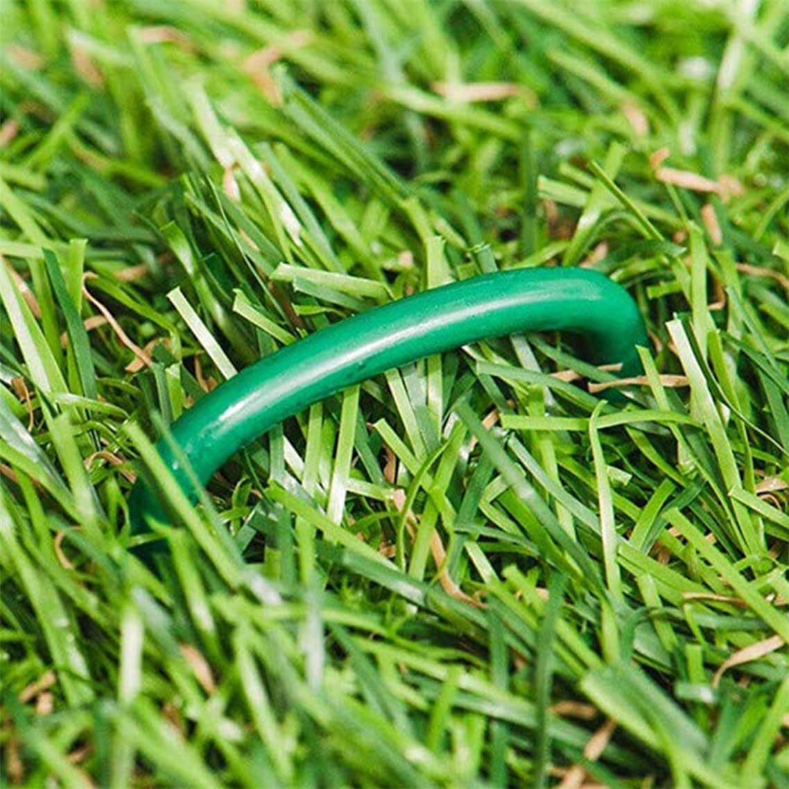 20 Estacas U Jardín 6pulg Resistentes Color Verde