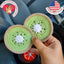 Juego posavasos coche ganchillo algodón diseño frutas