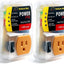 Protector voltaje 110V 15A pack 2 color rojo