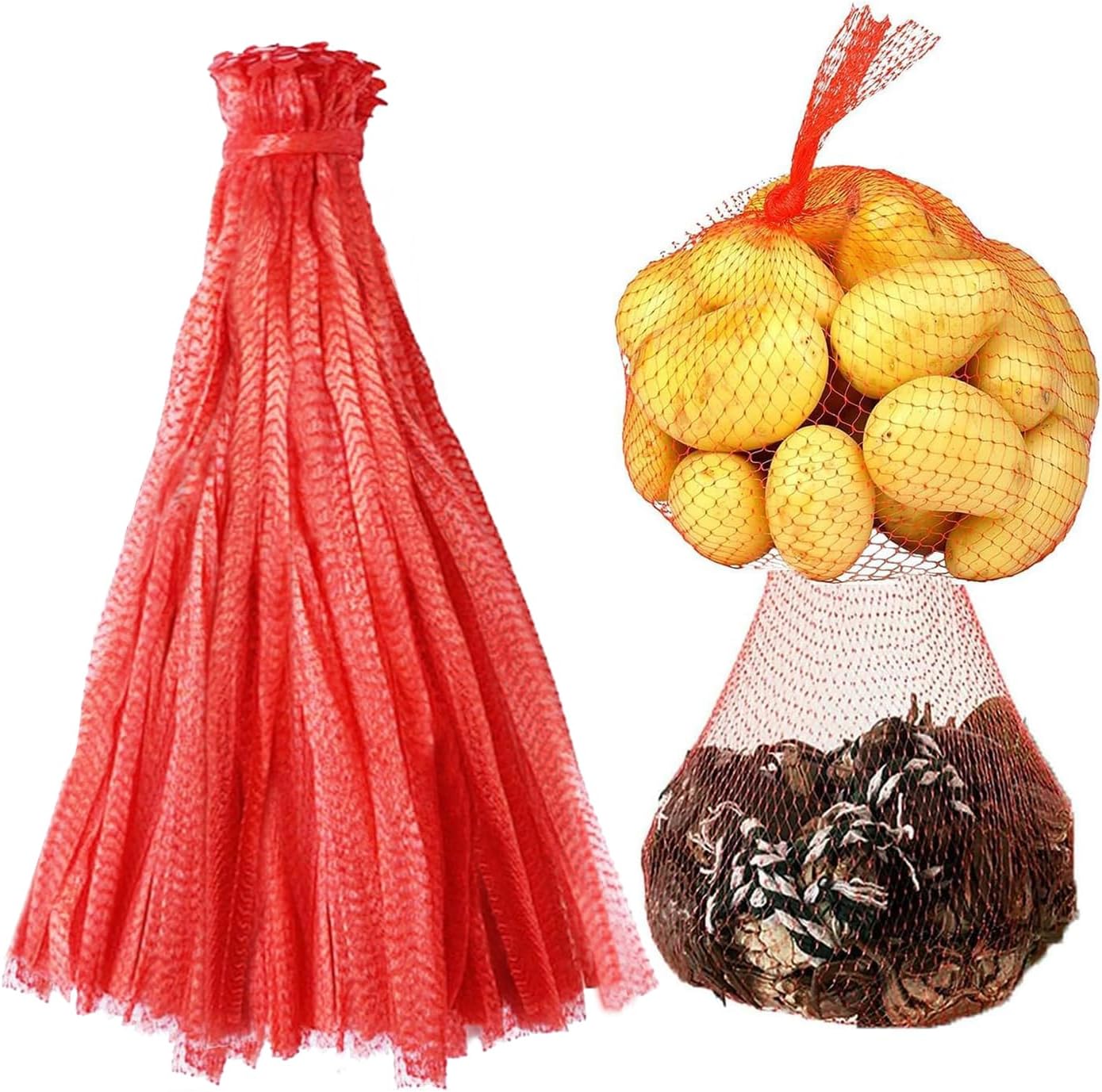 100 Pzas Bolsas Malla Reutilizables 24"