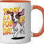 Taza Cerámica Perro Pointer Día Cartel Orange/Blanco