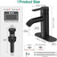 Grifo baño negro mate mango acero inox 1 o 3 agujeros