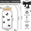 Set 2 vasos vidrio 16oz con lazo tapas popote silicona