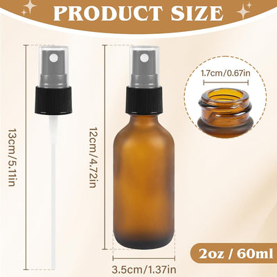 12/24 Botellas Vidrio 2oz Dispensadoras Viaje A prueba de Fugas