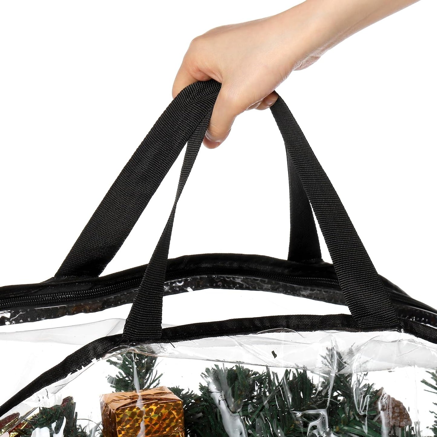 2 Pzas Bolsa Almacenamiento Coronas 30x8" Doble Cremallera