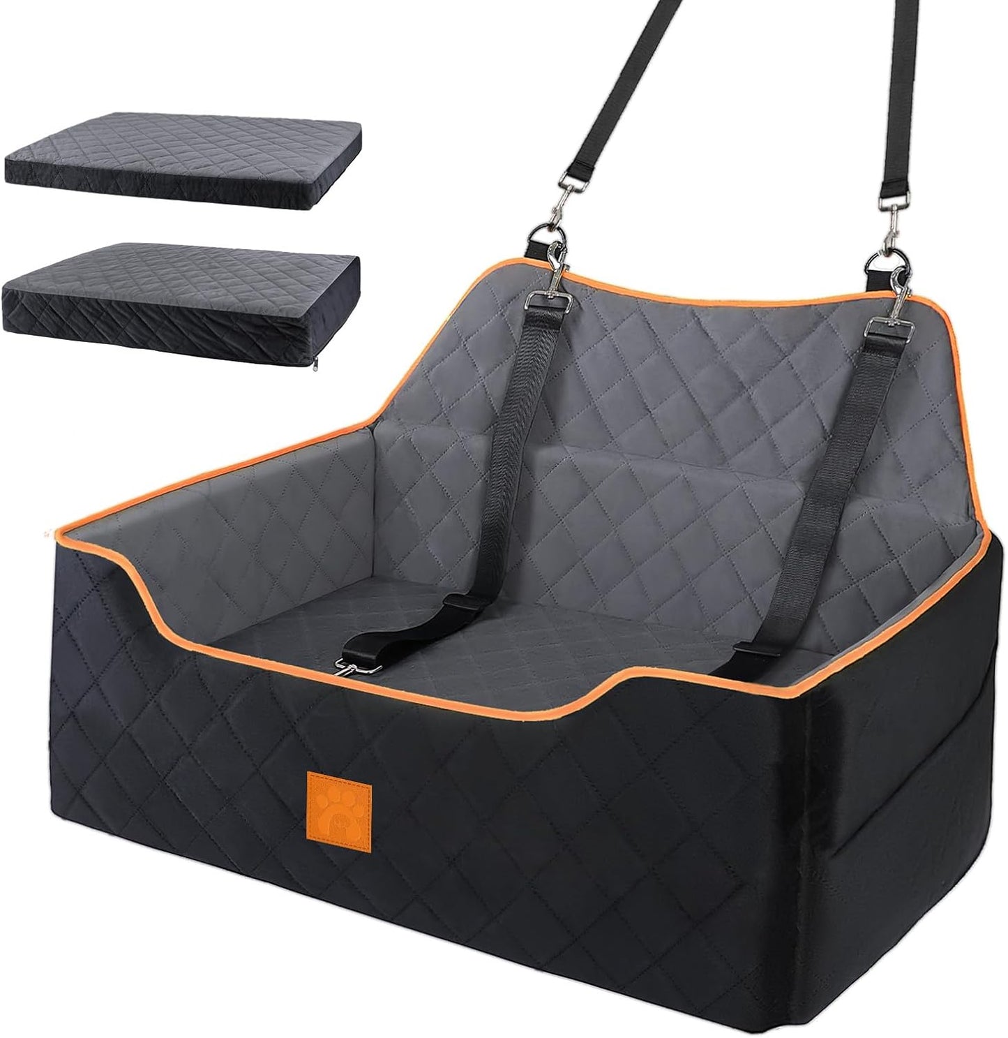 Asiento auto perro 2 cojines espuma viscoelástica