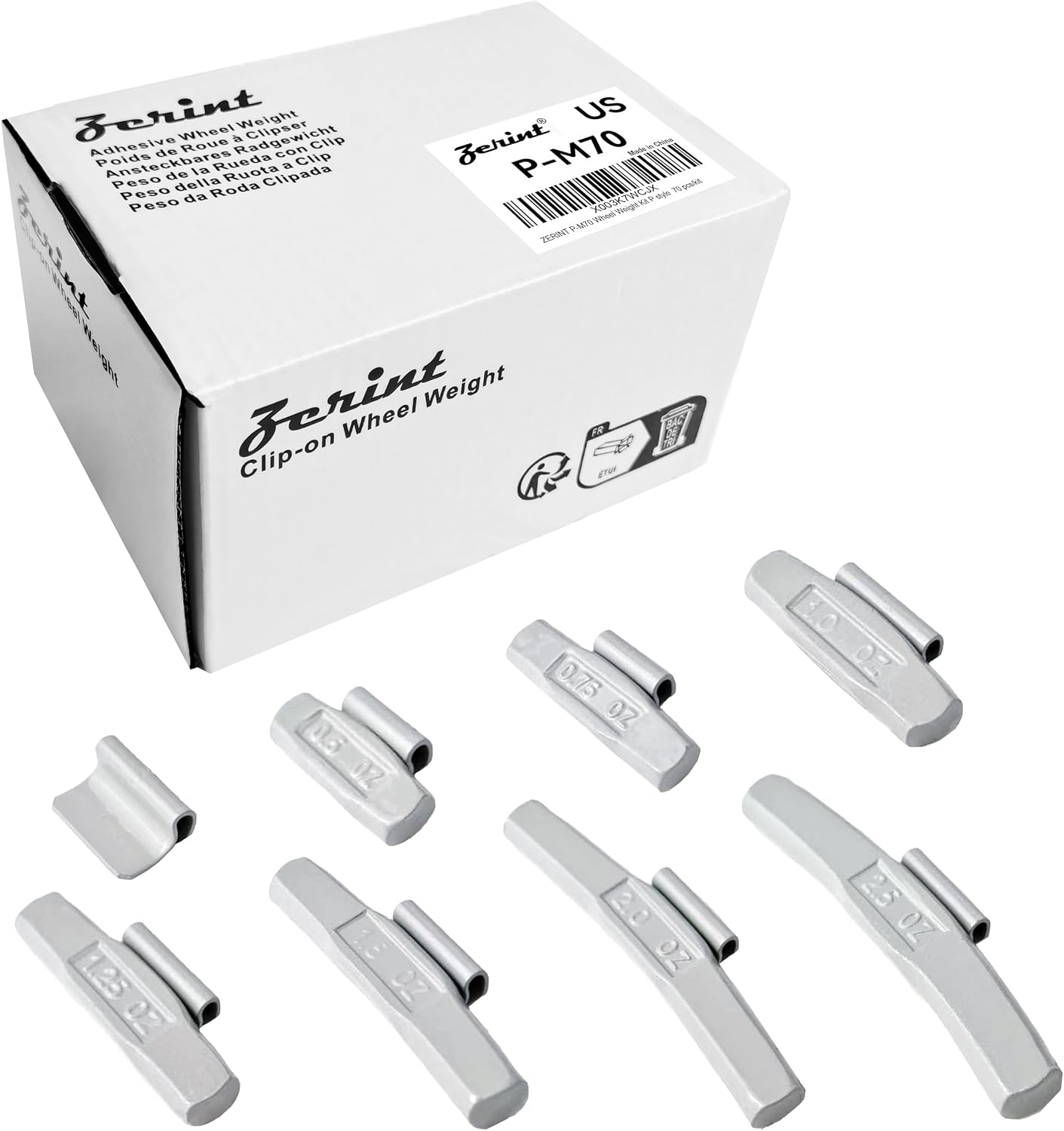 Kit peso rueda P StyleGrey 70pcs 1/4oz a 2 1/2oz