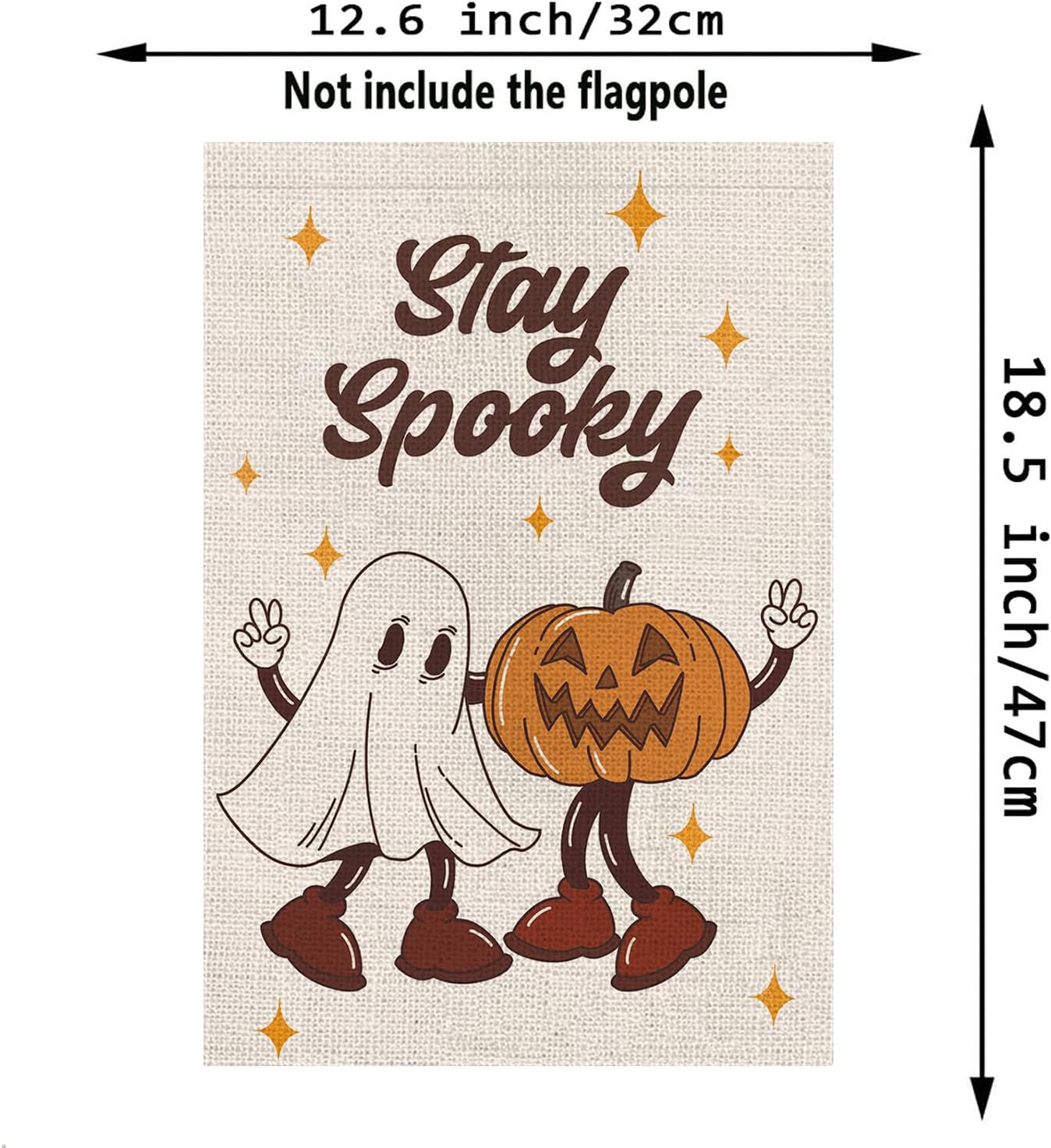 Bandera Halloween fantasma calabaza doble cara