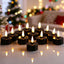 Velas LED sin llama negras temporizador set 12