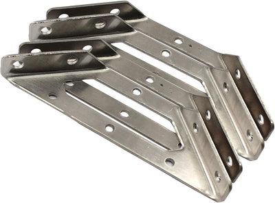 Soporte esquina acero inox 304 paquete 6