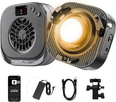 Luz COB bicolor 100W CRI 96 Bowens Mount para estudio y vlog