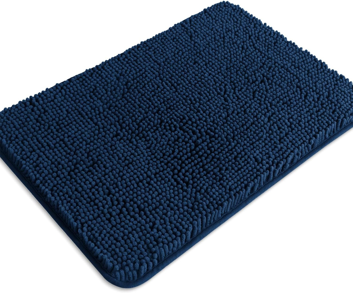 Alfombras baño azul marino antideslizantes 17x24pulg