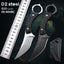 Cuchillo fijo D2 acero G10 mango Kydex funda EDC para acampar