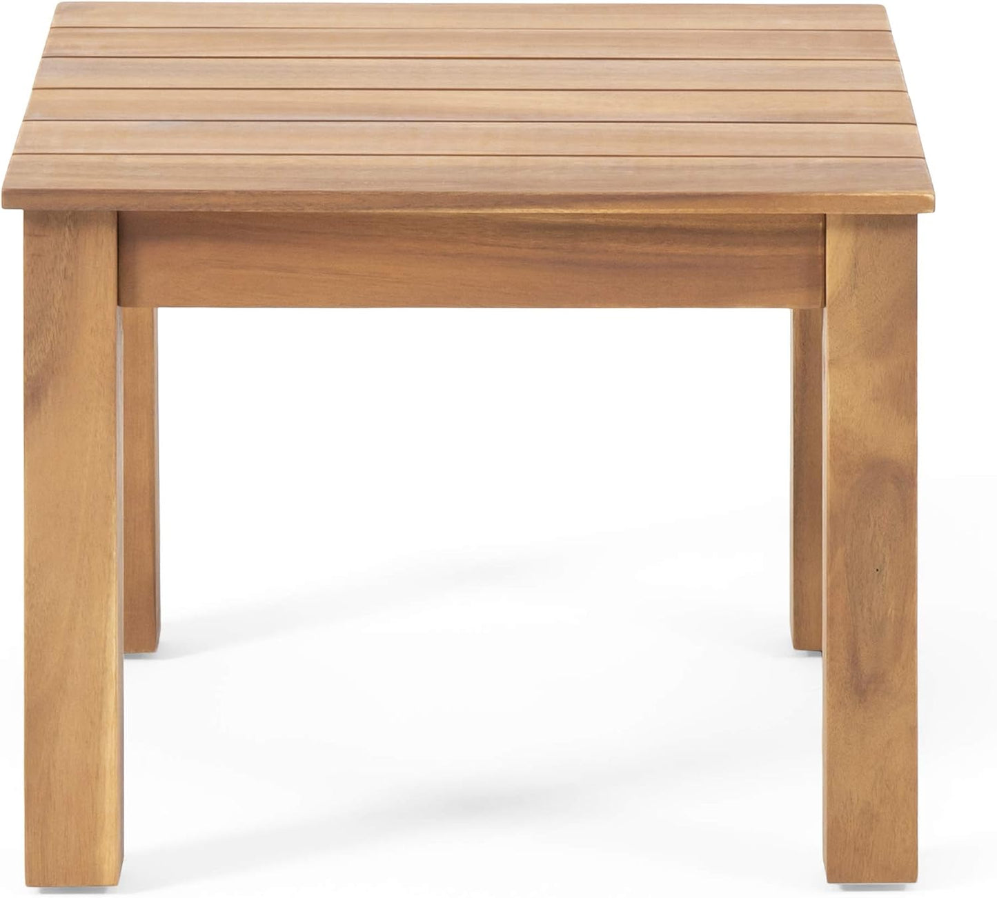 Mesa auxiliar exterior acabado pátina marrón