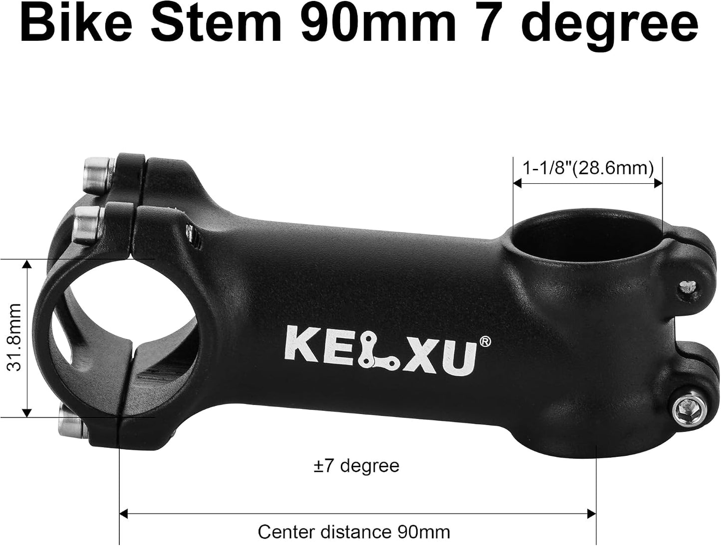 Vástago bicicleta aluminio 1.25" comp MTB carretera negro