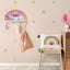 Estante unicornio para dormitorio niña con ganchos