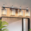 Luces tocador baño 4 pzas color negro arena modernas