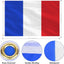 Bandera Francia 3x5ft doble cara ojales latón decoración