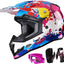 Casco motocross ATV para jóvenes color graffiti mediano