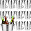 Set 10 Cubos Hielo Acero Inox 5L Con Cuchara Para Fiestas