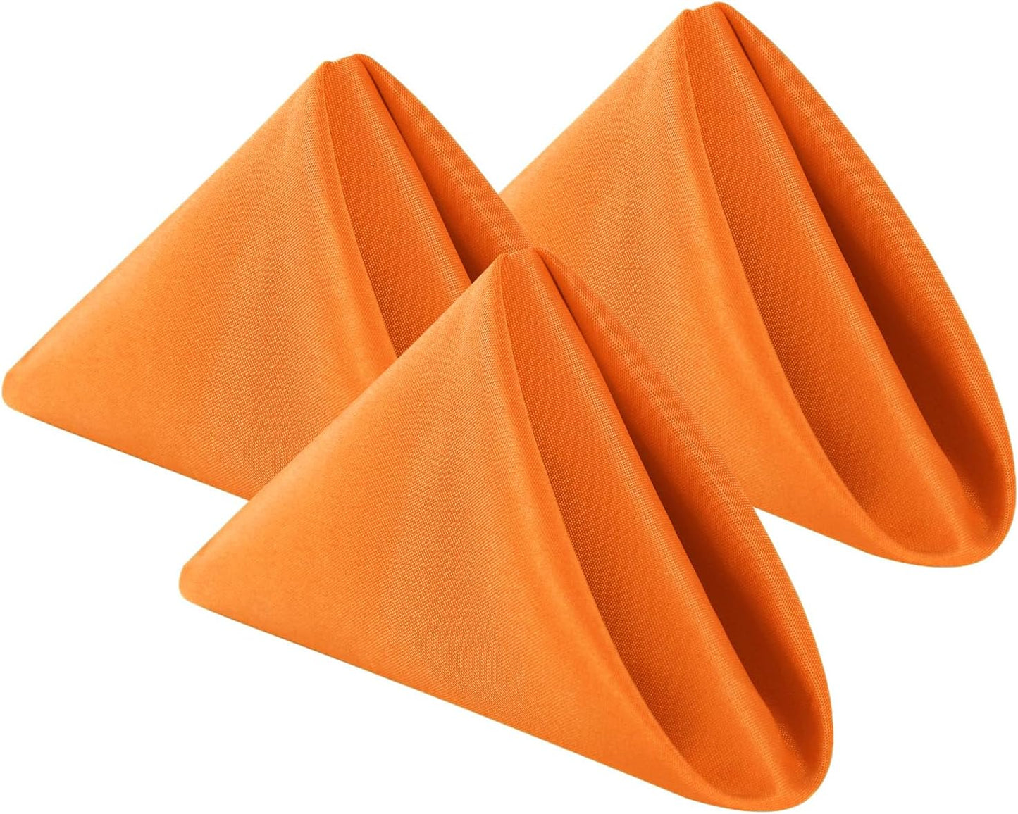 Set 80 servilletas poliéster 17x17pulg cuadradas naranja