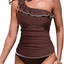 Tankini 2 pzas mujer cuello hombro volantes ajustables