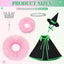 2 Trajes Princesa Bruja con Capa Falda Tutú Collar Corona