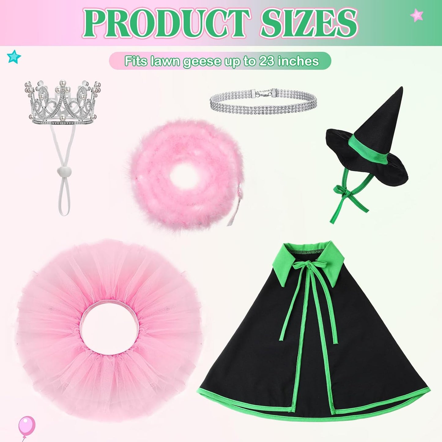 2 Trajes Princesa Bruja con Capa Falda Tutú Collar Corona