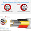 Cable eléctrico 20/3 AWG 100 ft trenzado cobre estañado