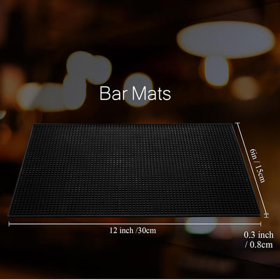 6 Tapetes Bar 6x12pulg Antiderrap Negro