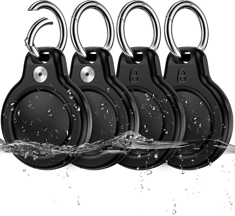 4 Llaveros impermeables comp AirTag con funda antirrobo