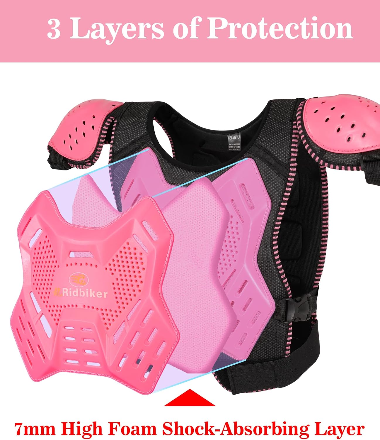 Protector pecho bicicleta niño motocross con rodilleras