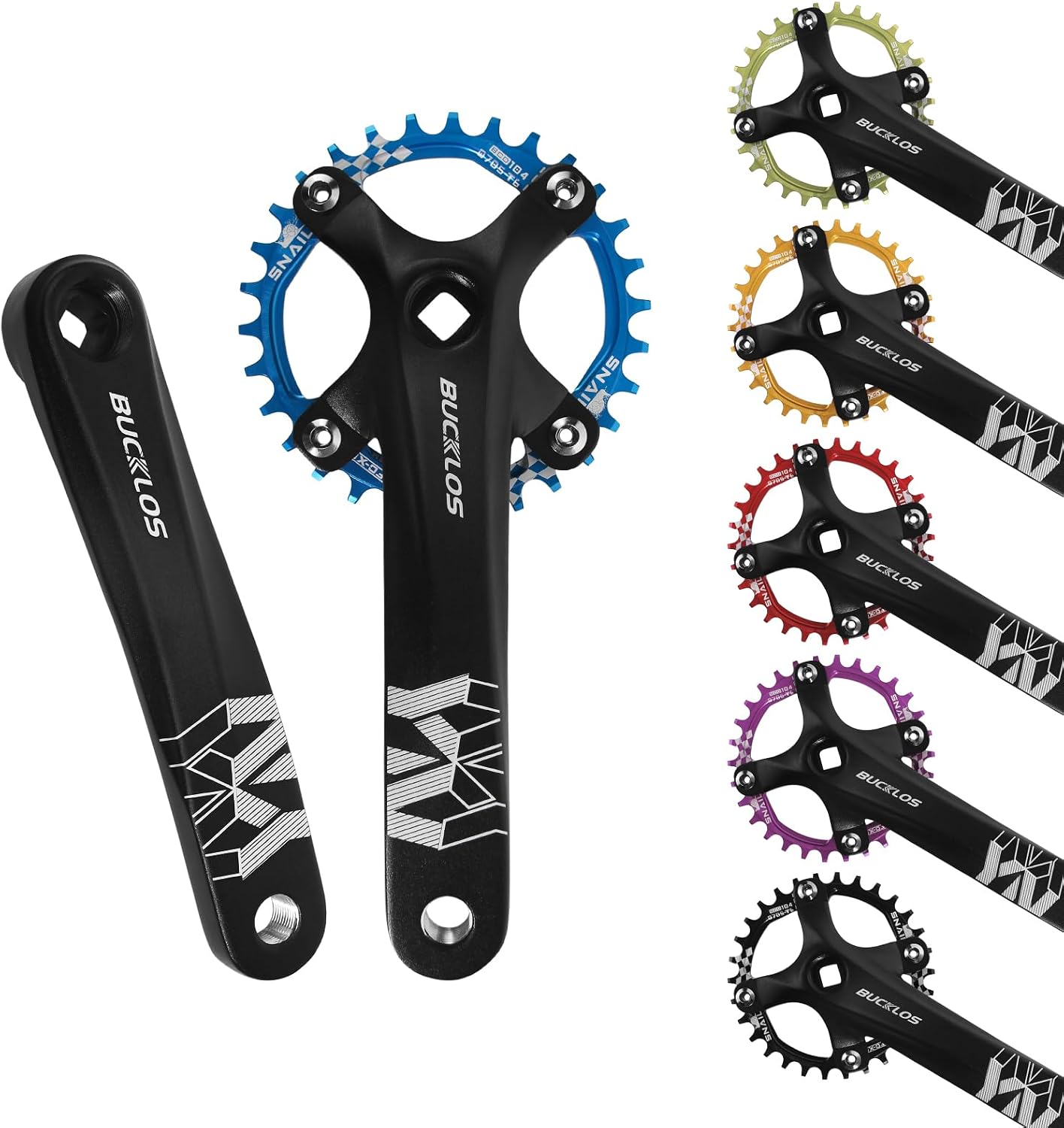 Set bielas 104 BCD 30T para bicicleta montaña 6.693"
