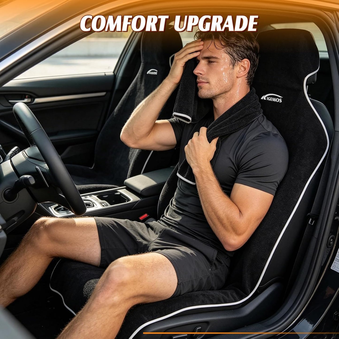 Funda toalla asiento auto impermeable microfibra doble capa
