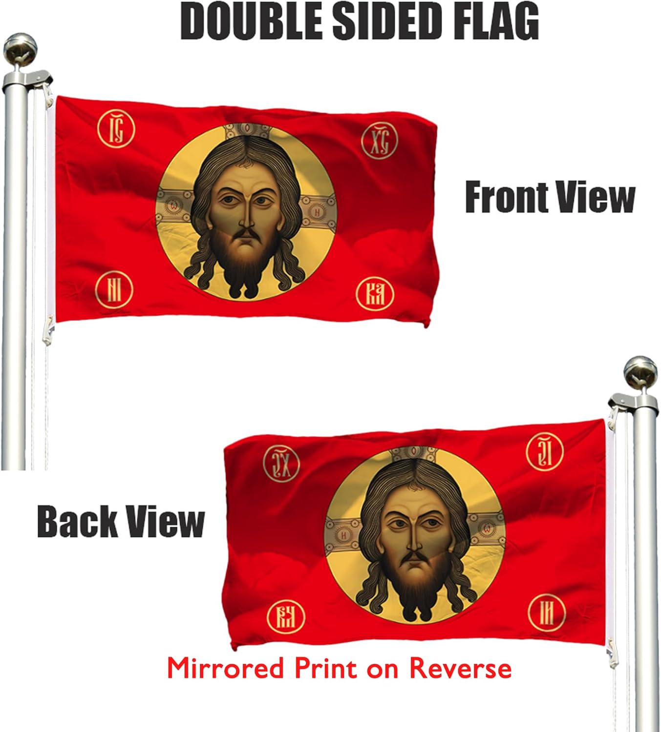 Bandera rusa Cristo 3x5ft para casa patio