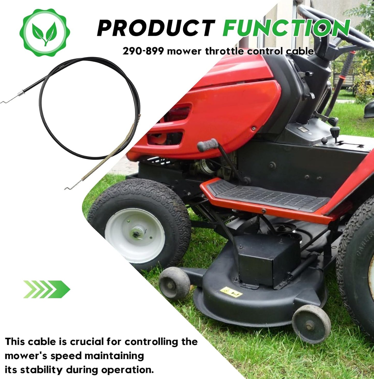 Cable acelerador repuesto tractor césped 35"