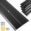 Tira transición piso aluminio puerta metal negro 36x4pulg