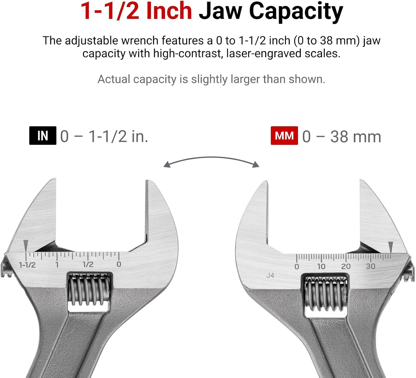 Llave ajustable 9pulg mordaza 1-1/2pulg WSA04222