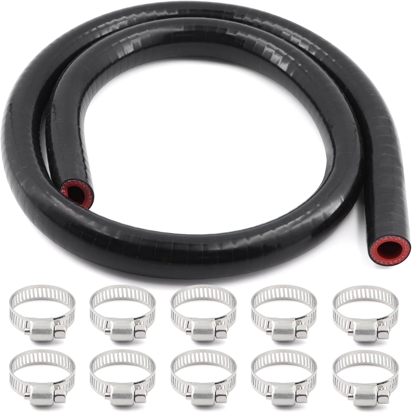 Manguera refrigerante silicona 3 capas 1/2pulg acoplador universal